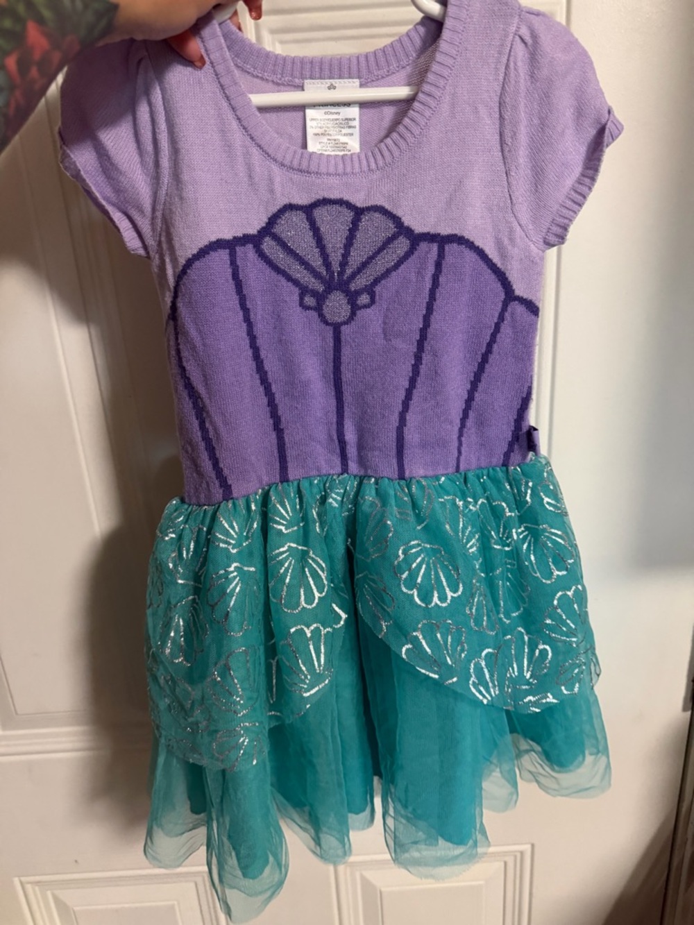 Disney Purple & Teal Mermaid Shell Dress for Kids
